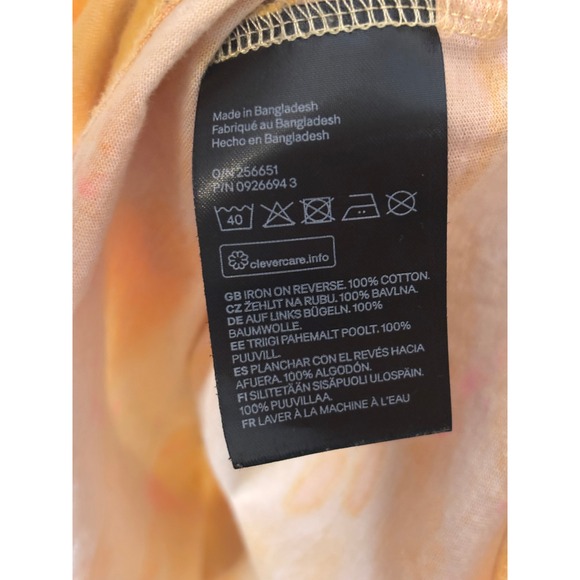 H&M Divided Yellow Tie Dye Positive Earth Energy Graphic T Shirt Women's Medium - Picture 4 of 7